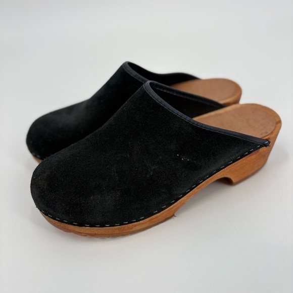Vintage Holie Suede Leather Slip On Mule Clogs Size 7.5 - Picture 4 of 7